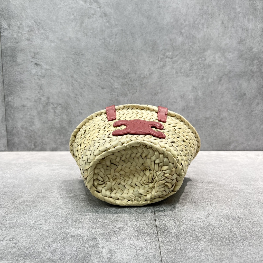 Celine Teen Triomphe Classic Pannier Tote Dark PiNike For Women 8in/20cm - Soul Replicas