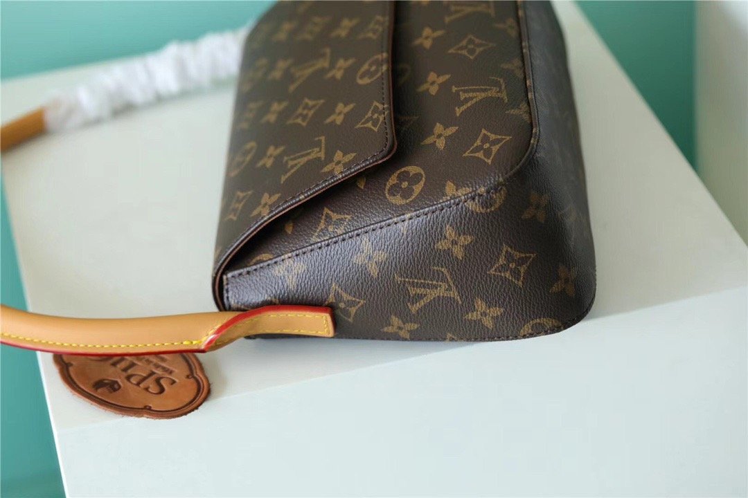 Louis Vuitton Mini Looping Flap Shoulder Bag Monogram For Women 9.4in/24cm Brown LV M51147 - Soul Replicas