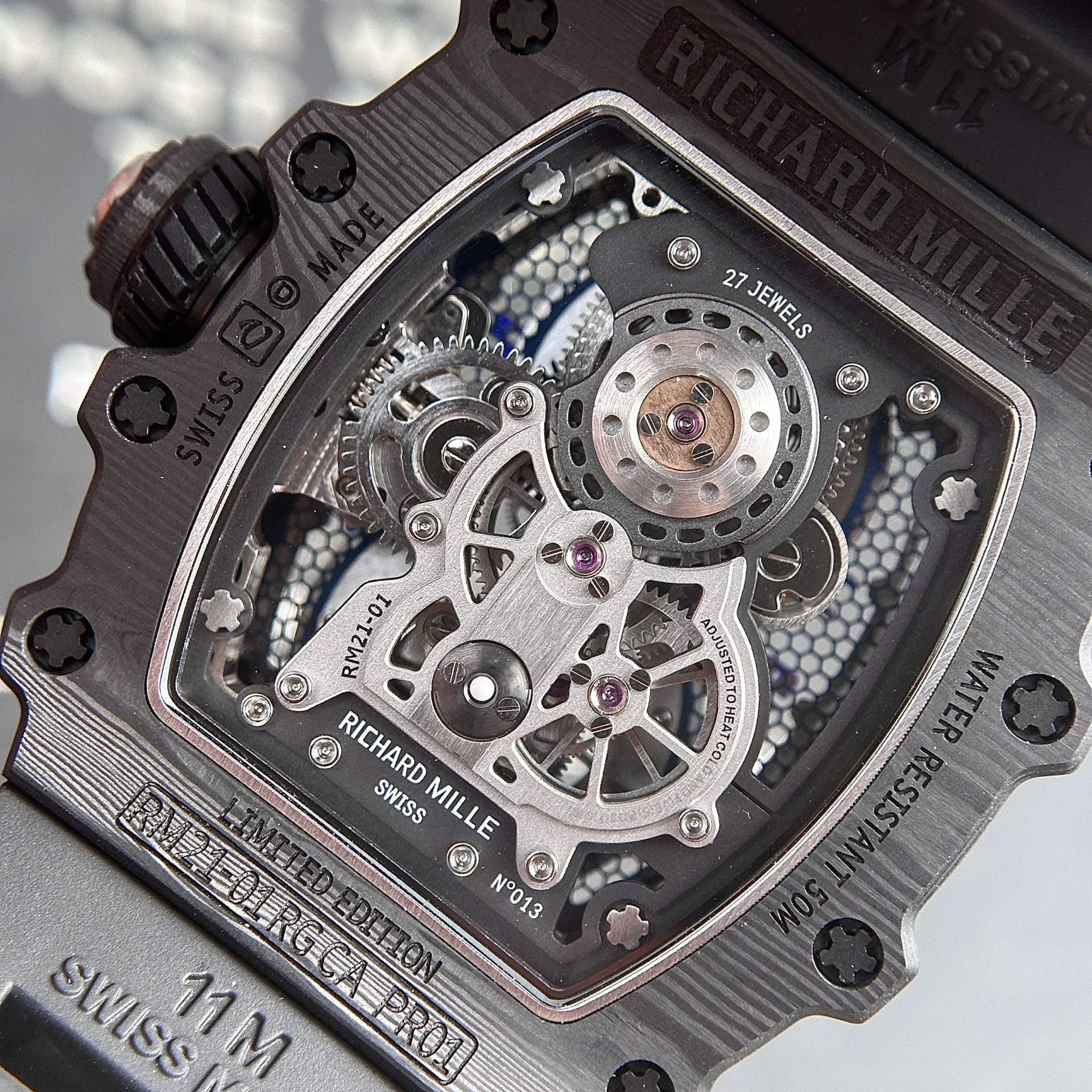 Richard Mille Replica Watch RM21-02 Tourbillon Aerodyne Rubber Strap 43mm - Soul Replicas