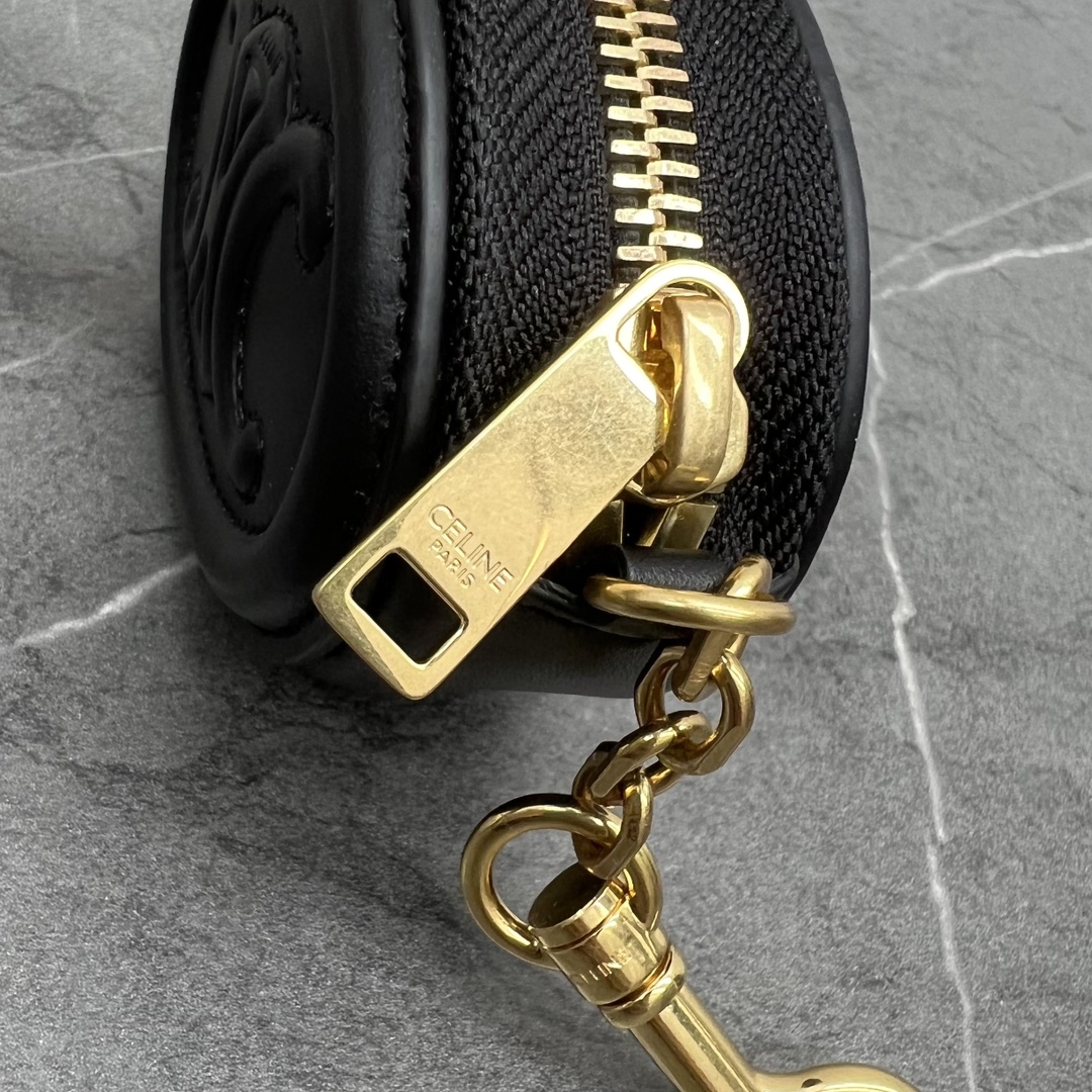 Celine Pulse Cuir Triopee With Hooks - Soft Black For Women 3in/8cm 10I863DPQ.38NO - Soul Replicas