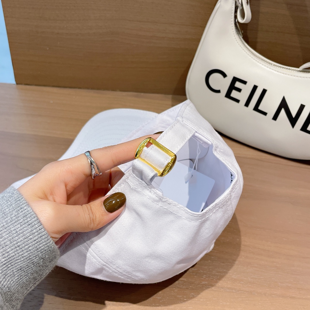 Celine Baseball Cap In Cotton White - Soul Replicas