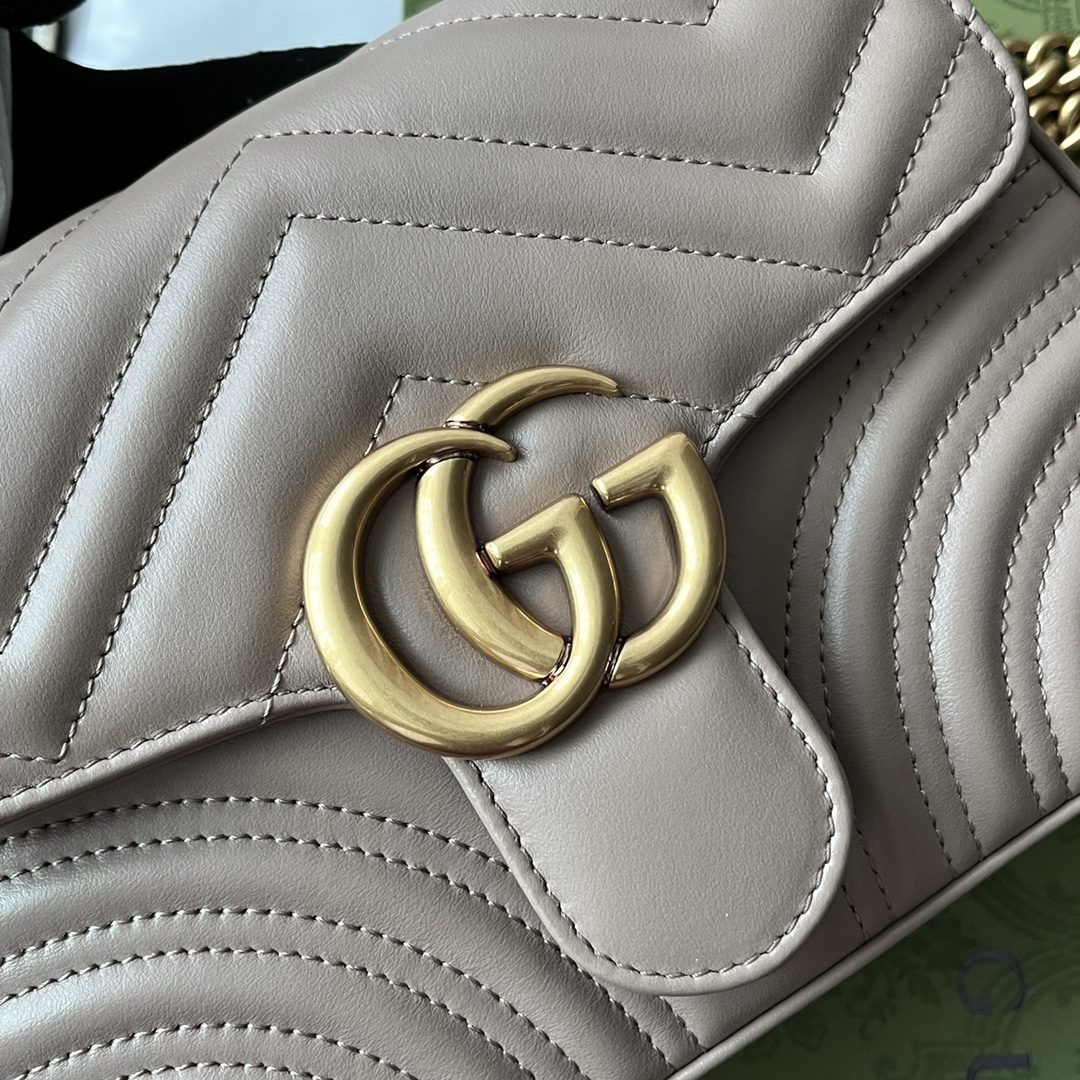 Gucci Marmont Mini Top Handle Bag Nude For Women. Women-s Bags 8.3in/21cm Gucci - Soul Replicas