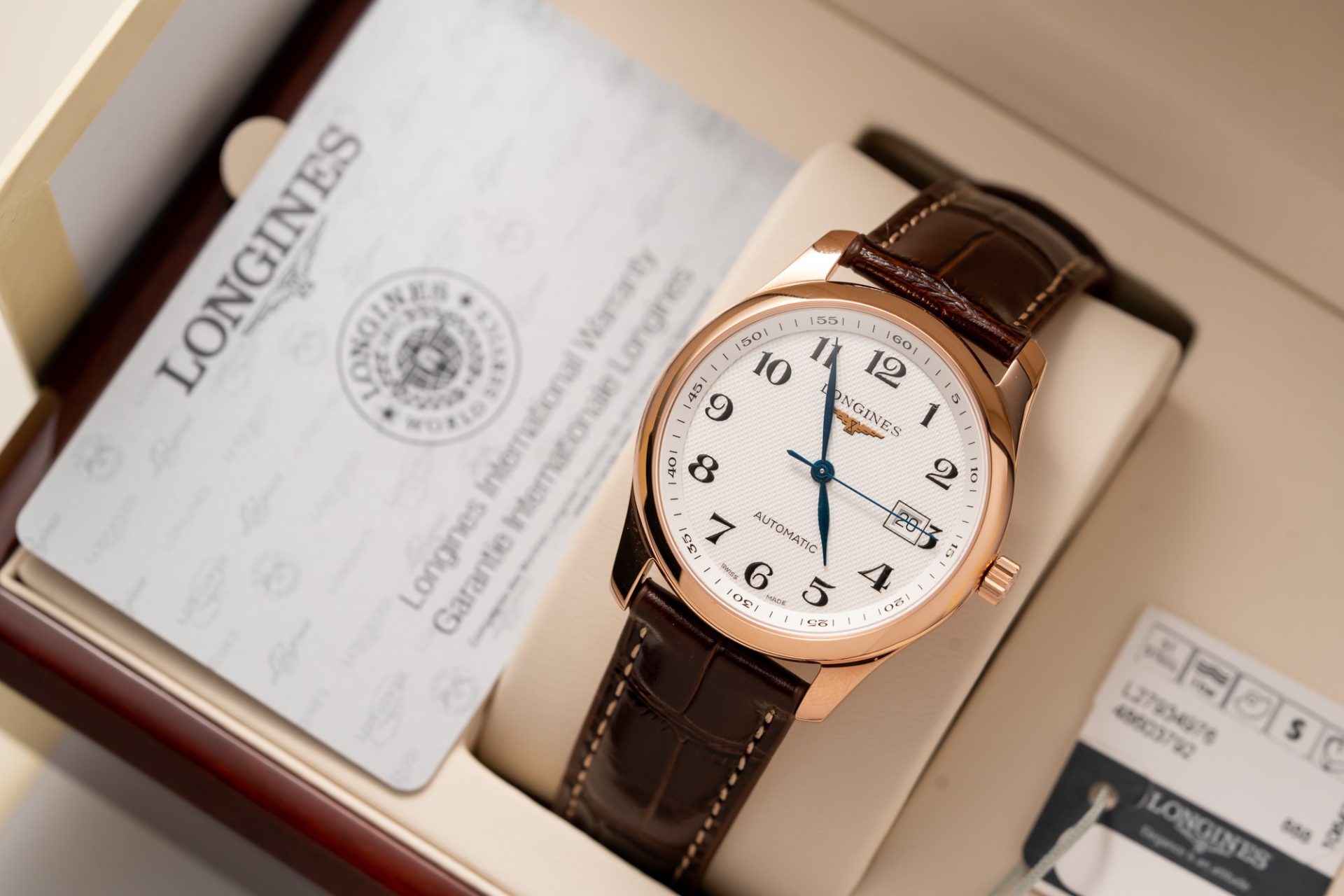 Longines Replica Watch Master Collection L2.628.5.78.7 White Dial Leather Strap 38.5mm - Soul Replicas