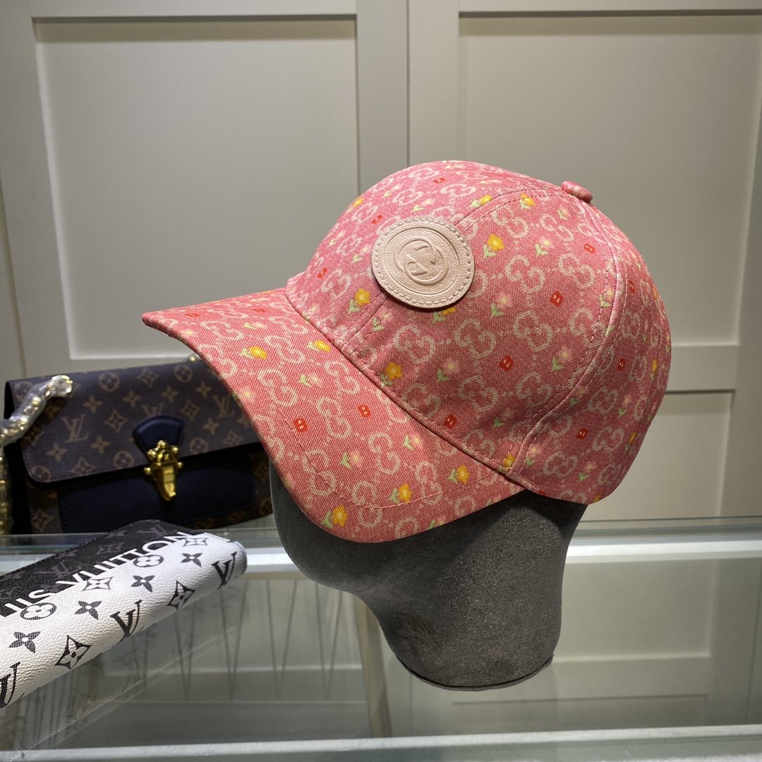 Gucci Canvas Baseball Cap Pink - Soul Replicas