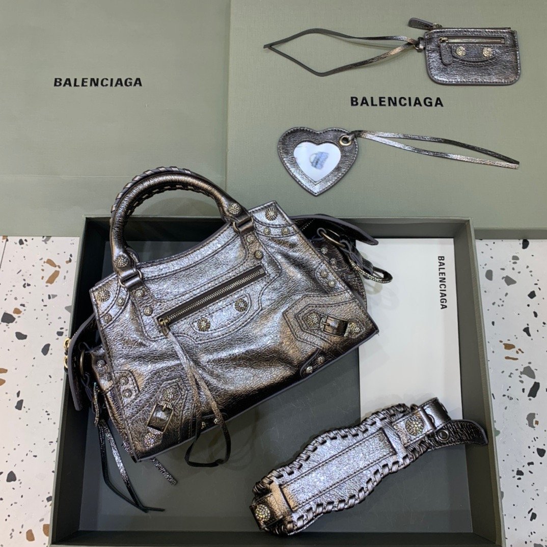 Balenciaga Neo Cagole XS Handbag In Grey. For Women. Women-s Bags 10.2in/26cm - Soul Replicas
