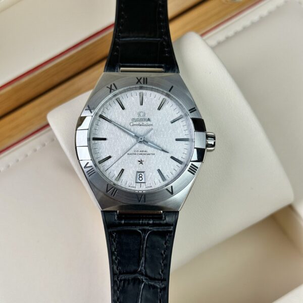 Omega Replica Watch Constellation White Dial Leather Strap 41mm - Soul Replicas