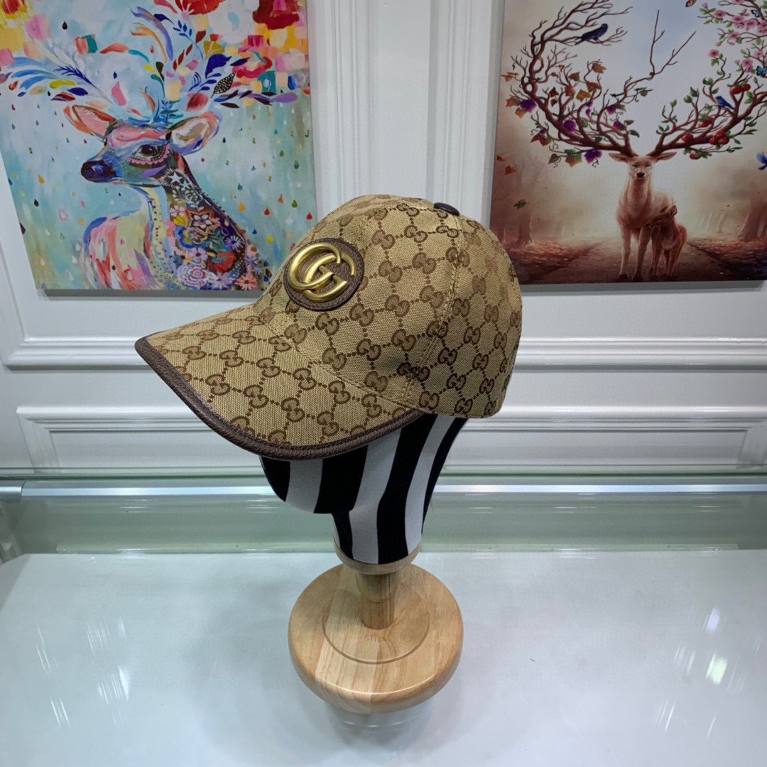Gucci Canvas Baseball Hat Brown Gucci Hat - Soul Replicas