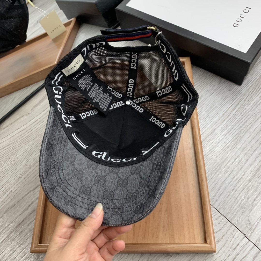 Gucci Canvas Baseball Cap Black - Soul Replicas