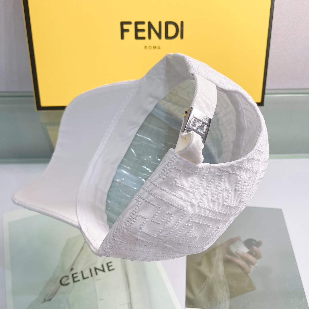 Fendi Baseball Cap White Fendi Cap - Soul Replicas