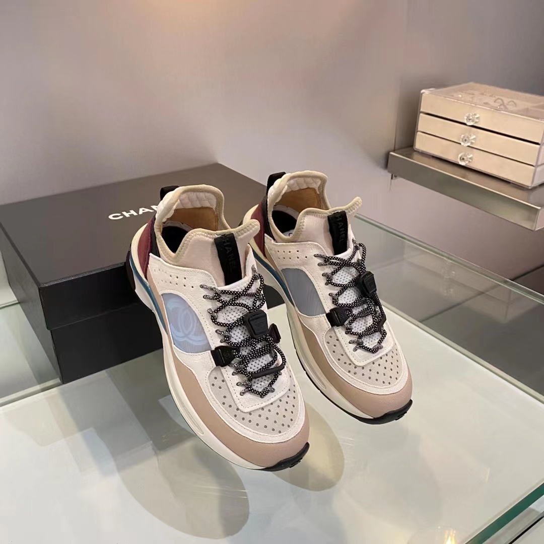Chanel Women's Sneakers Beige And Blue For Women - Soul Replicas
