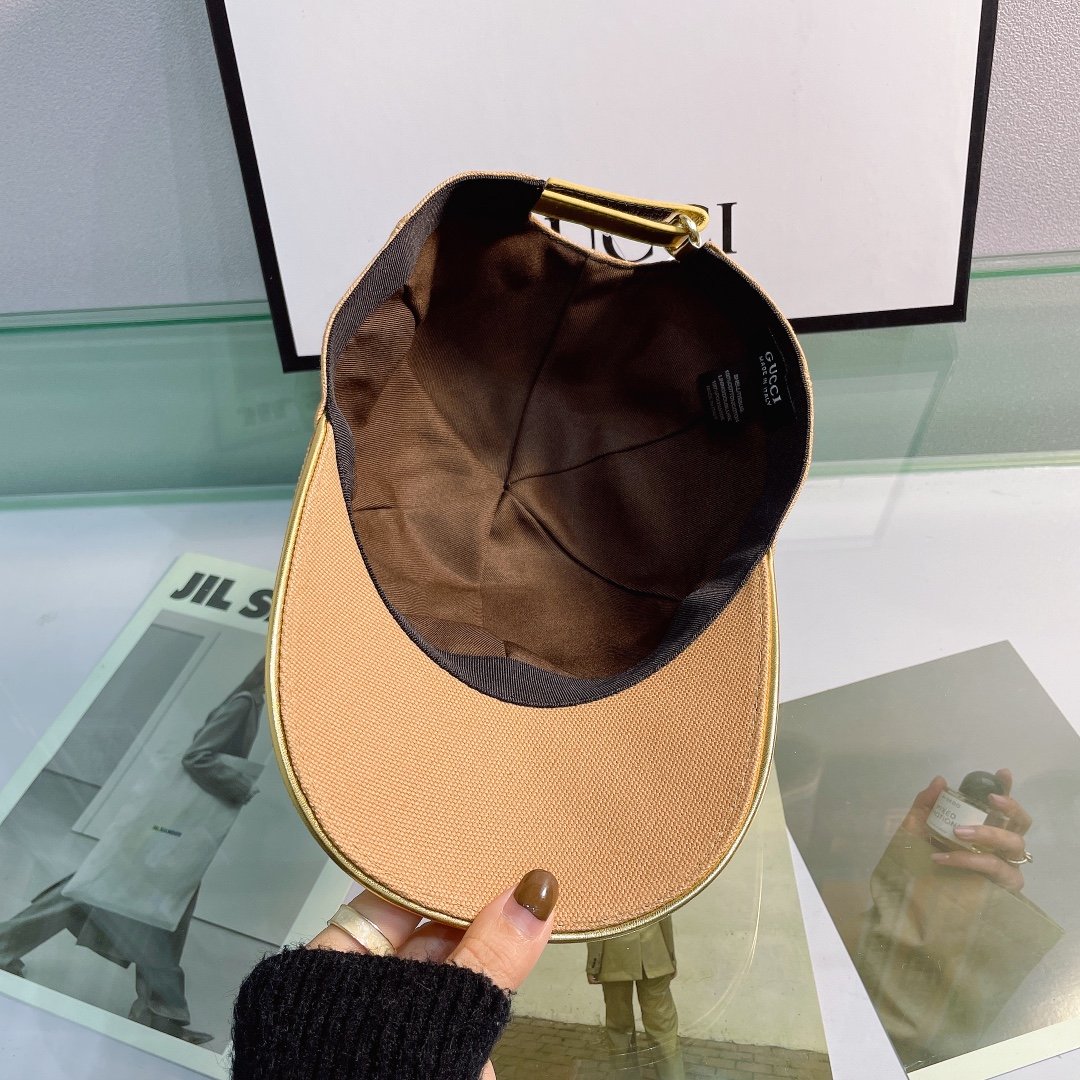 Gucci Canvas Baseball Cap Brown - Soul Replicas