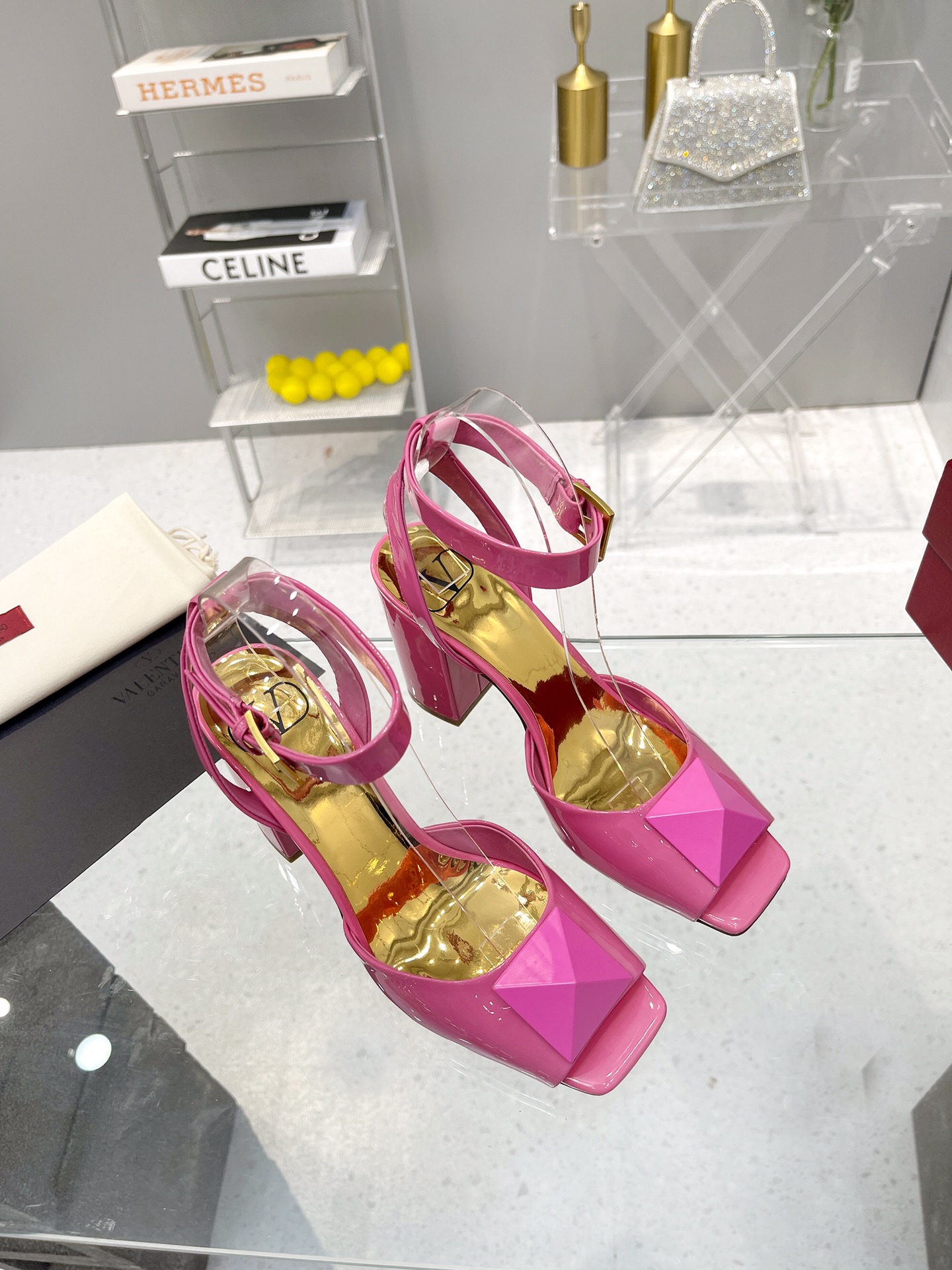 Valentino Garavani One Stud Sandal With Maxi Stud Embellishment Pink For Women XW0S0EI6CYII16 - Soul Replicas