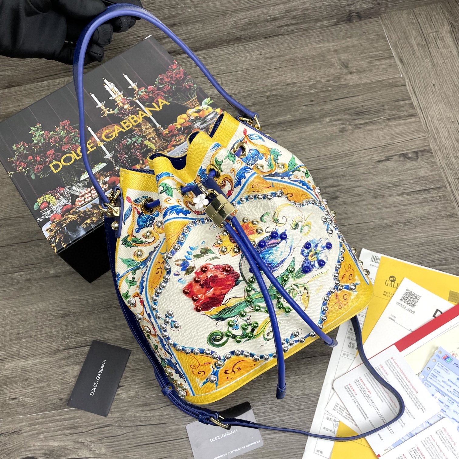 Dolce & Gabbana Print Crespo Bucket Bag Multicolor With Branded Plate For Women DG Bag - Soul Replicas