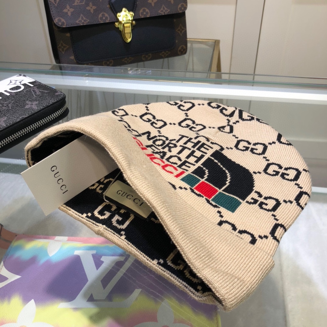 Gucci Beanie Cashmere In Beige - Soul Replicas