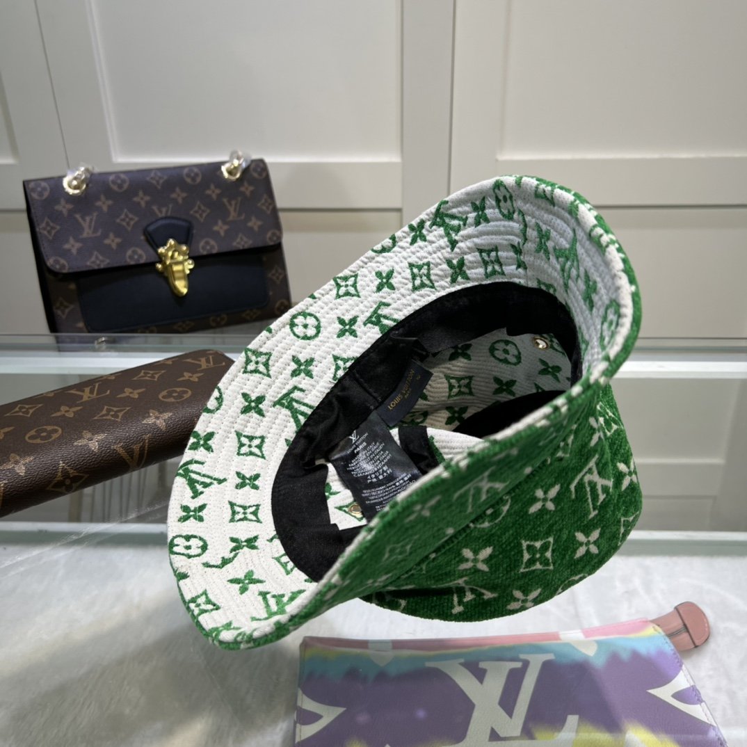 Louis Vuitton Match Bucket Hat Green LV Cap - Soul Replicas