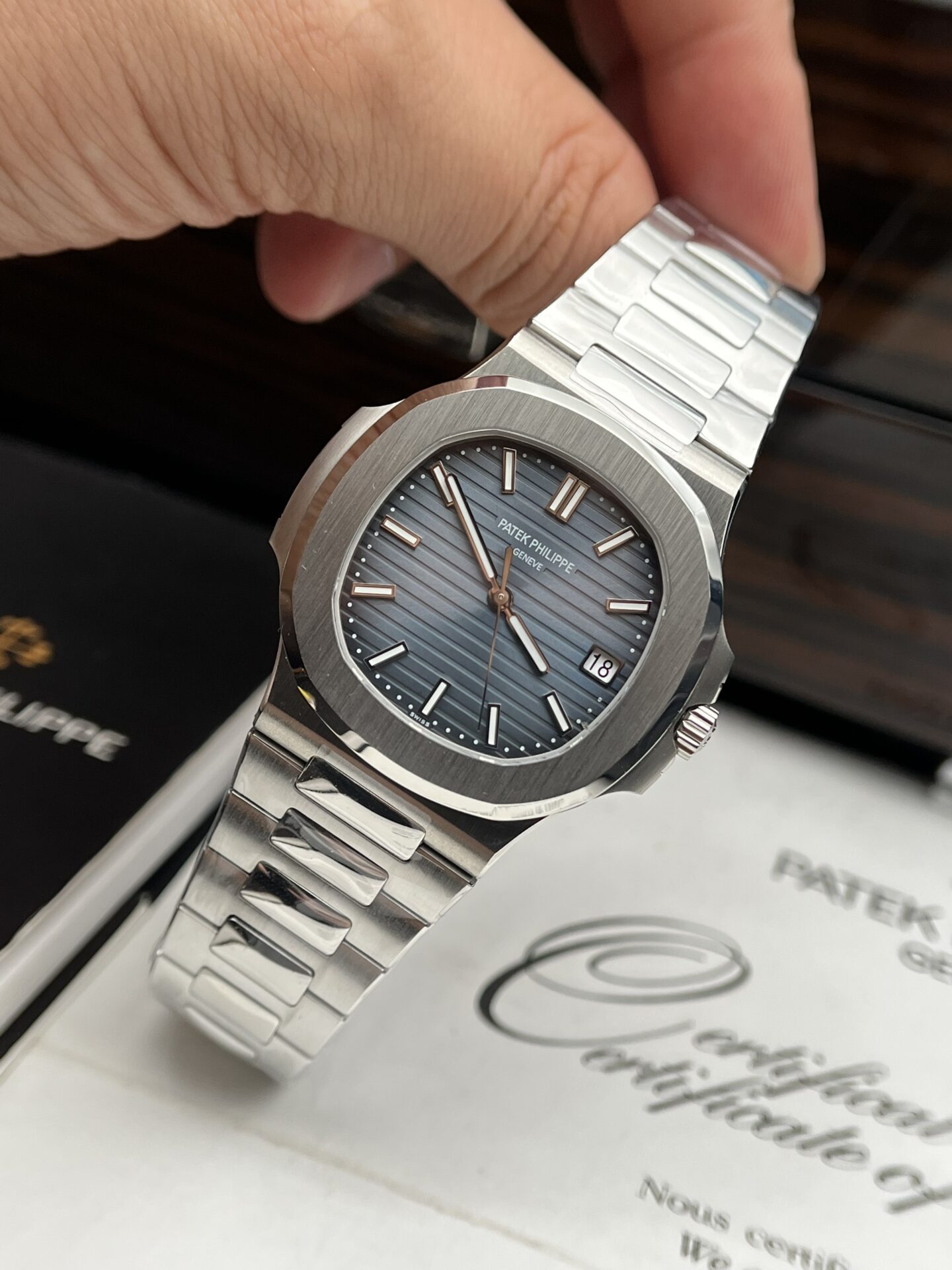 Patek Philippe Replica Watch Nautilus 5811 Blue Dial 3K Factory 41mm - Soul Replicas