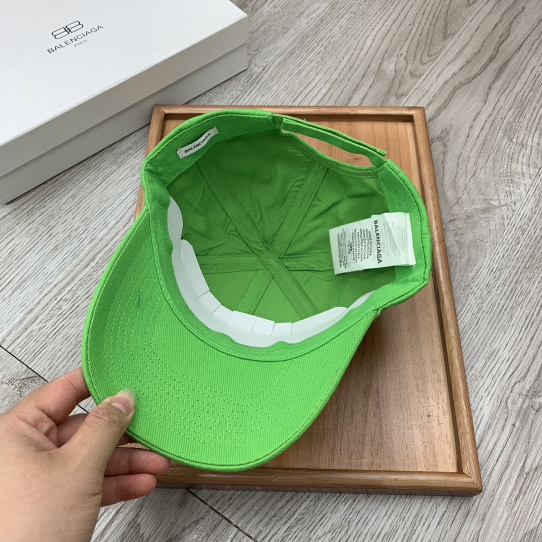 Balenciaga Logo Front Cap In Green - Soul Replicas