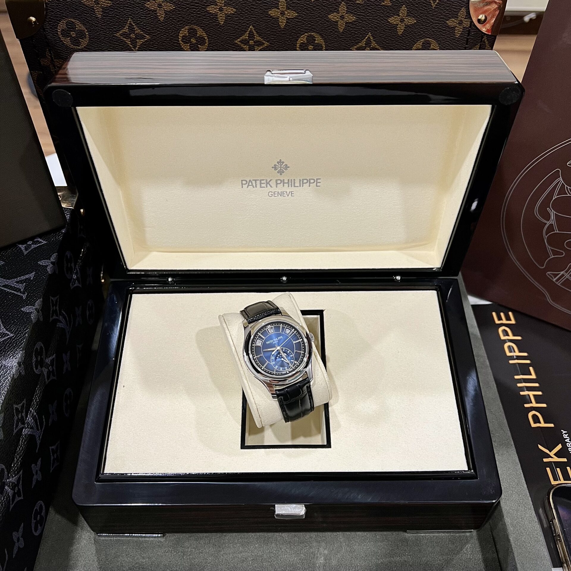 Patek Philippe Replica Watch Complications 5205G Blue Dial 40mm - Soul Replicas