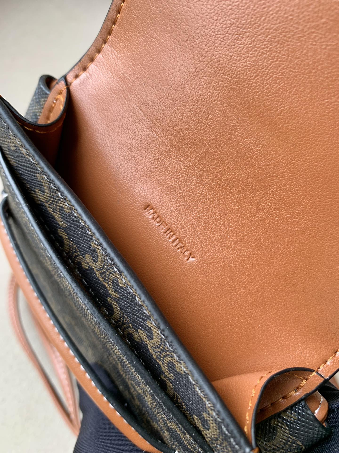 Celine Phone Pouch With Flap In Triomphe Canvas And Lambskin Tan For Women 7in/18cm 10G332CQD.04LU - Soul Replicas