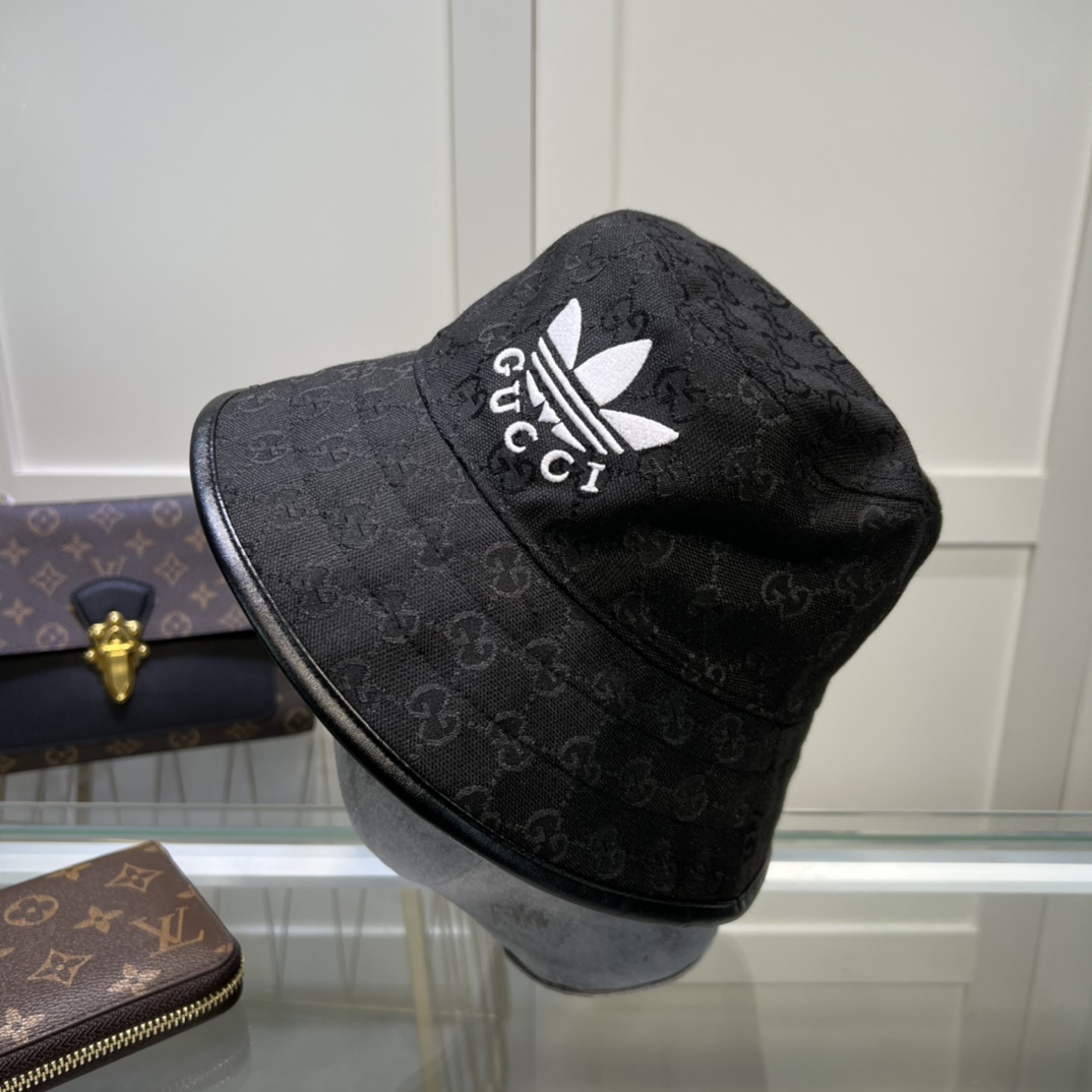 Gucci x Adidas Bucket Hat Black Gucci Hat - Soul Replicas