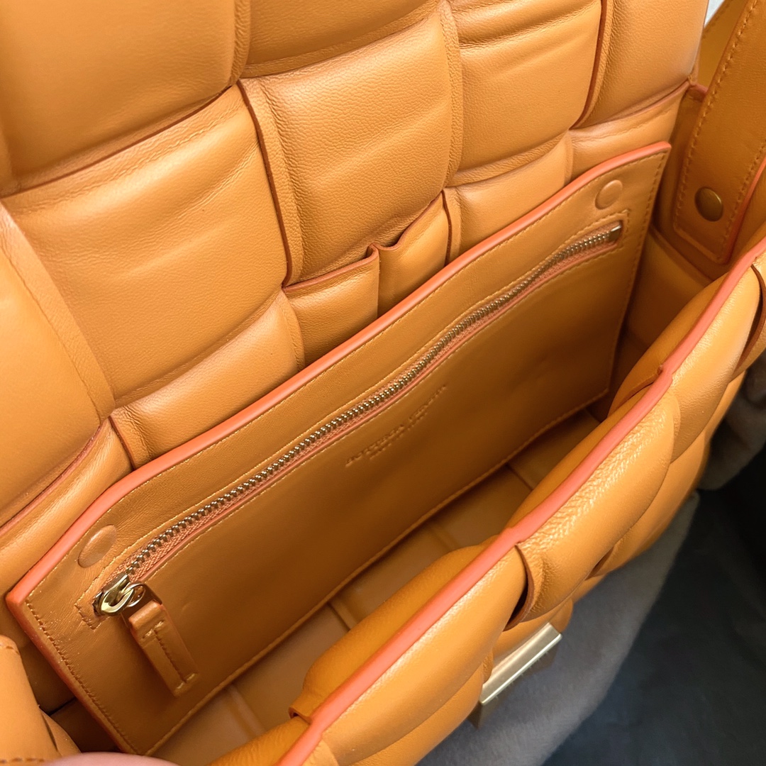 Bottega Veneta Padded Cassette Bag For Women 10.2in/26cm In Orange - Soul Replicas