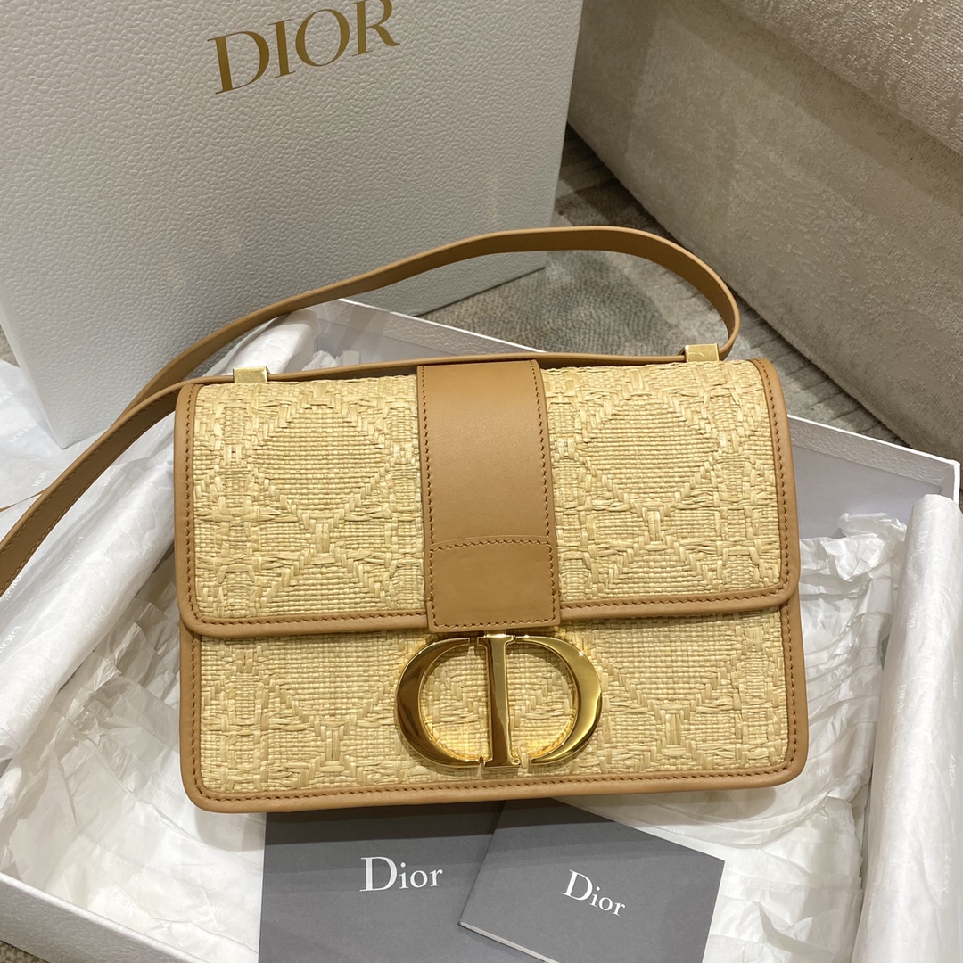 Christian Dior 30 Montaigne Bag Natural Cannage Raffia. Brown. For Women Women-s Handbags. Shoulder Bags. Crossbody Bags. 24cm CD M9203UMBE_M925 - Soul Replicas