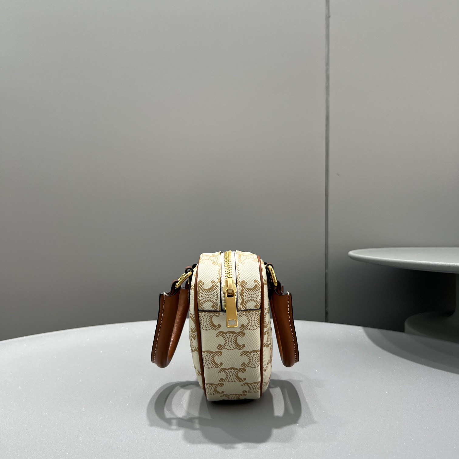 Celine Medium Celine Heart In Triomphe Canvas White For Women 6in/14.5cm 198222BZJ.01BC - Soul Replicas