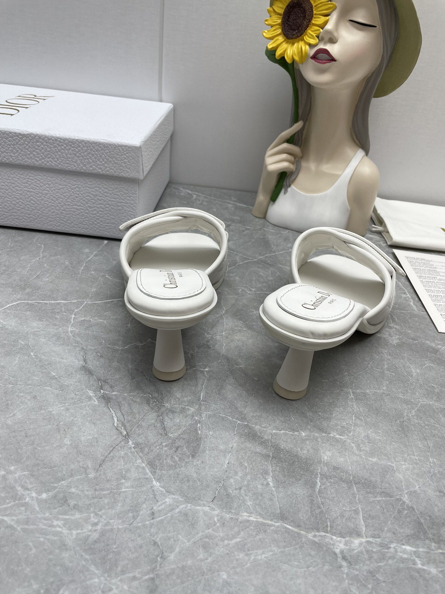 Christian Dior Women's Dio(r)evolution Heeled Slide White For Women CD KCQ731CQC_S03W - Soul Replicas