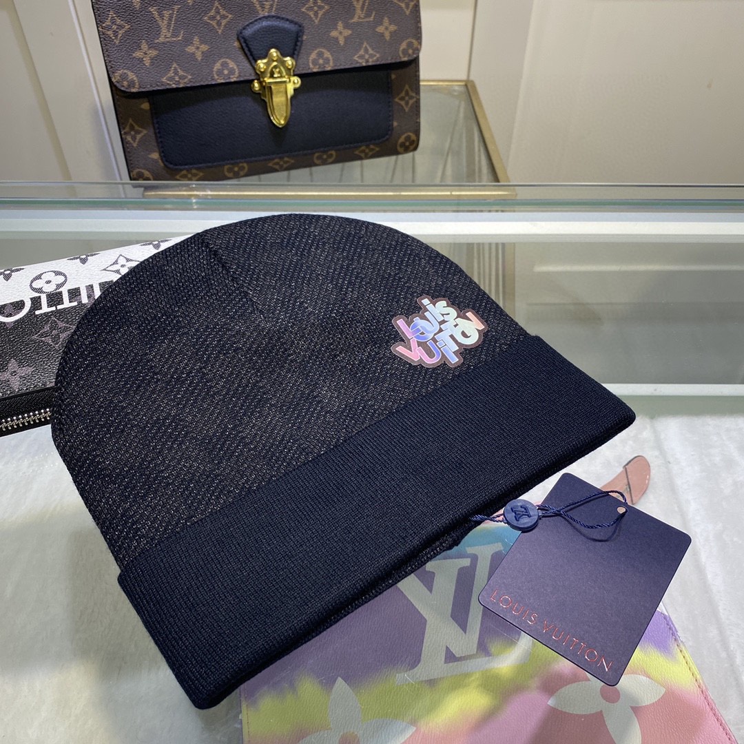 Louis Vuitton Beanie In Black LV Headwear - Soul Replicas
