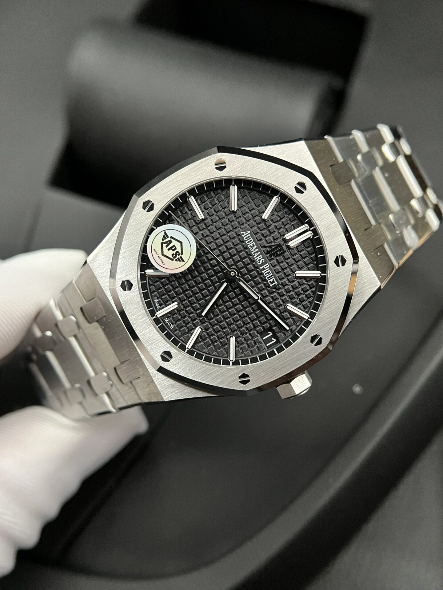 Audemars Piguet Royal Oak 15500ST Replica Watch Black Dial APS Factory 41mm - Soul Replicas
