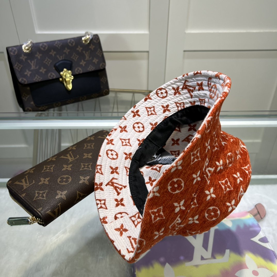 Louis Vuitton Match Bucket Hat Orange LV Cap - Soul Replicas