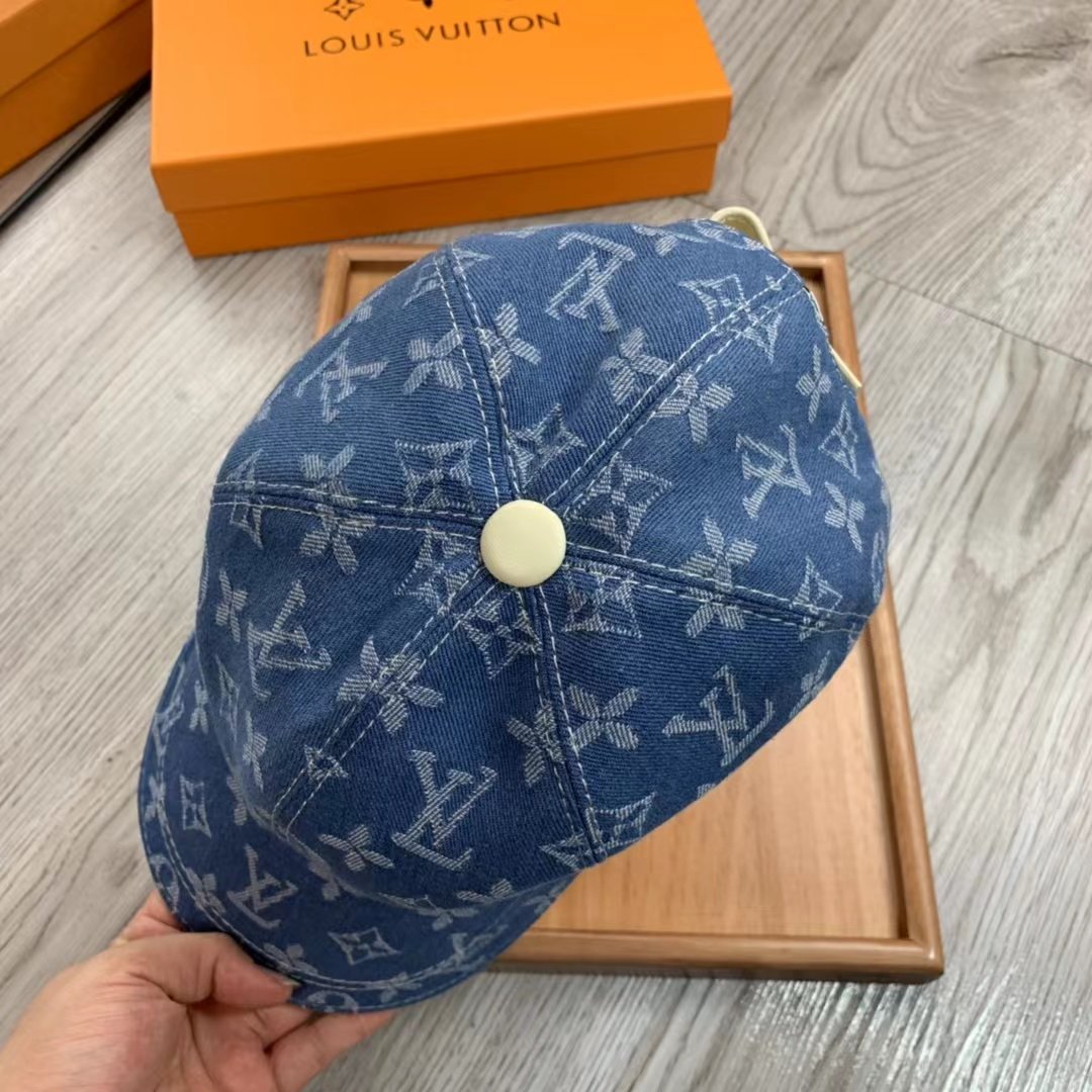Louis Vuitton Monogram Baseball Cap Blue LV Cap - Soul Replicas