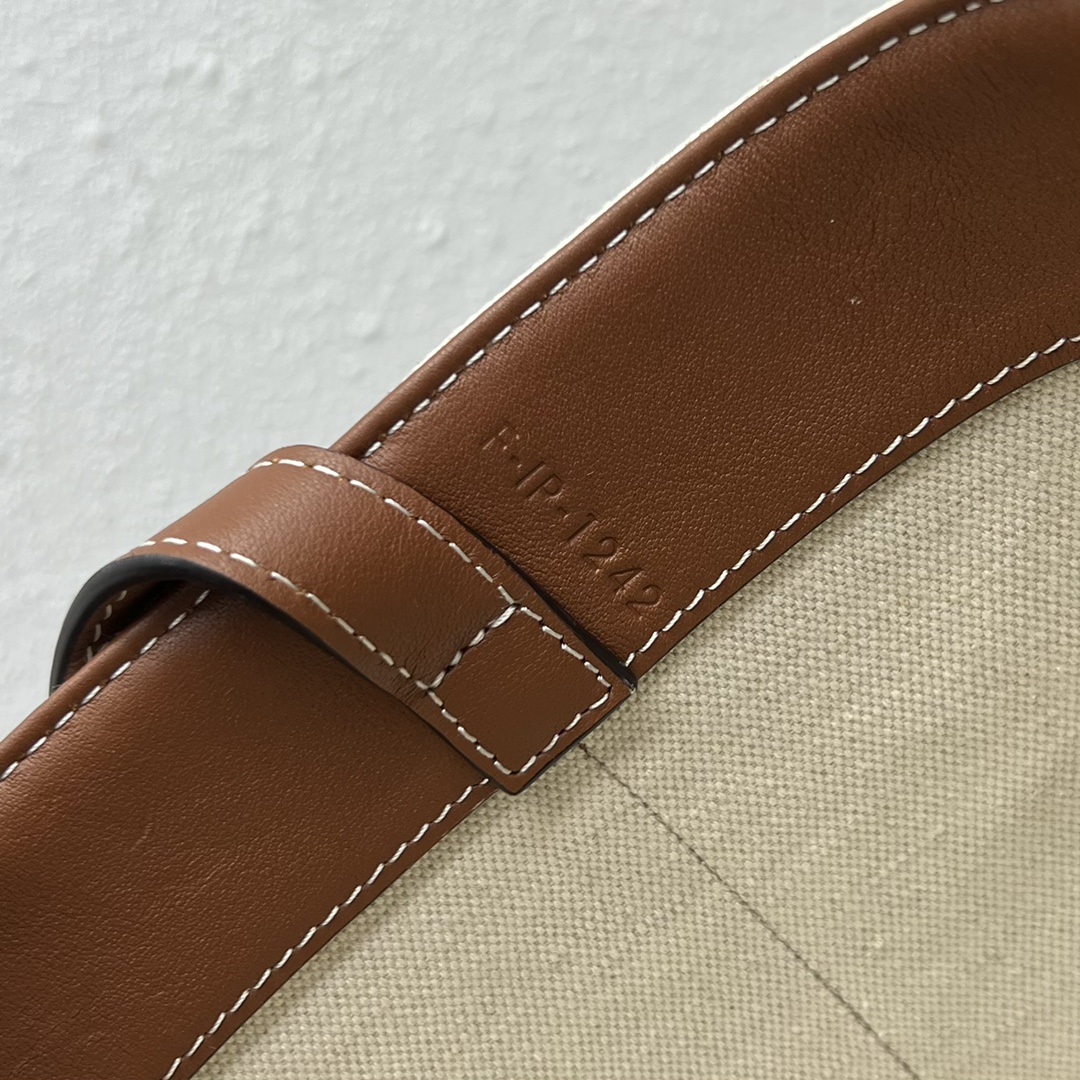 Celine Medium Box Cuir Triomphe In Textile Natural / Tan For Women 6in/16cm 199252EFL.02NT - Soul Replicas