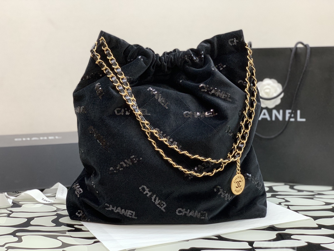 Chanel Big Chanel 22 Handbag Black For Women. Women-s Bags 18.9in/48cm - Soul Replicas
