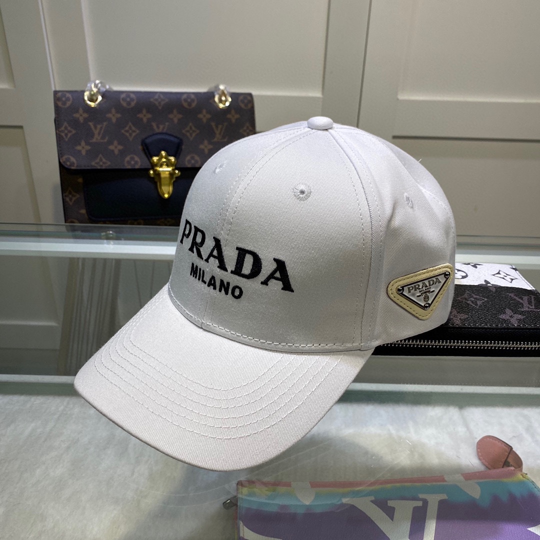 Prada Denim Baseball Cap White Prada Cap - Soul Replicas
