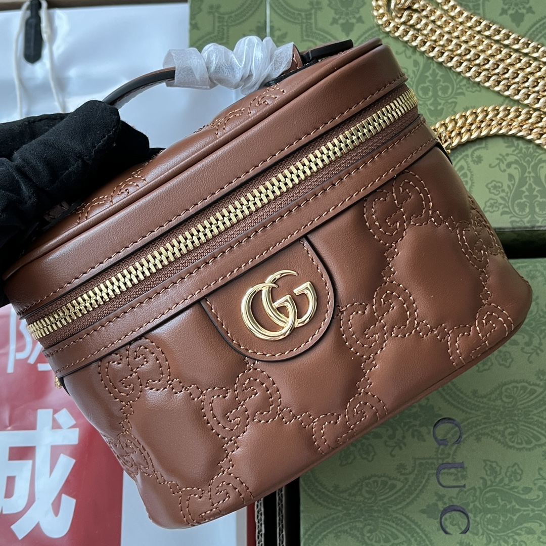 Gucci Quilted Gucci Mini Handbag Brown For Women. Women-s Bags 6.3in/16cm Gucci 723770 UM8IG 2546 - Soul Replicas