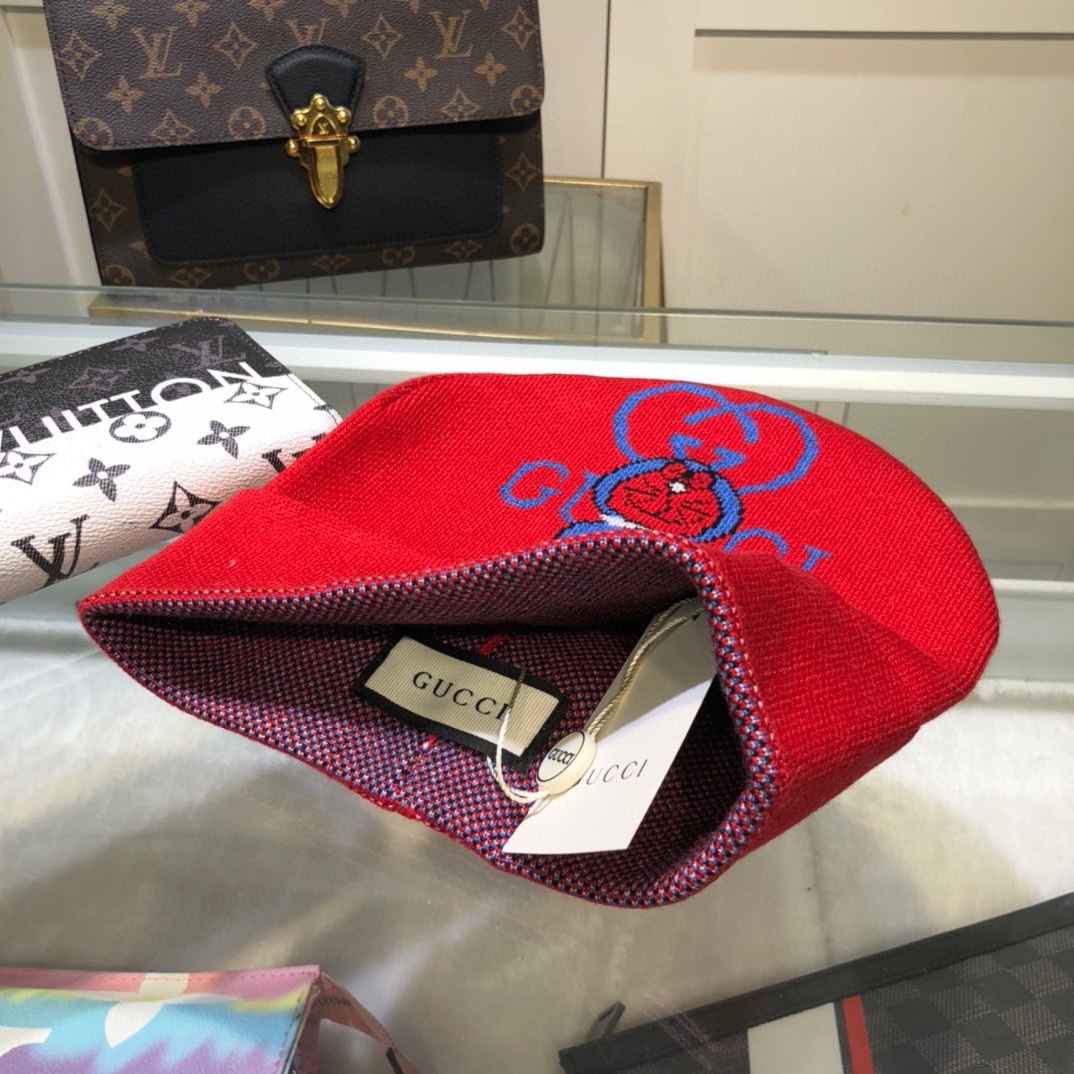 Gucci Beanie Cashmere In Red - Soul Replicas