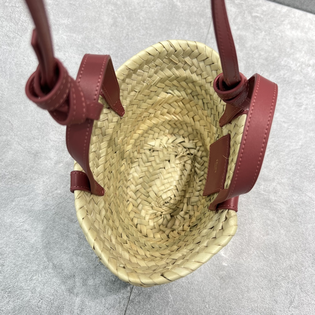 Celine Teen Triomphe Classic Pannier Tote Dark PiNike For Women 8in/20cm - Soul Replicas