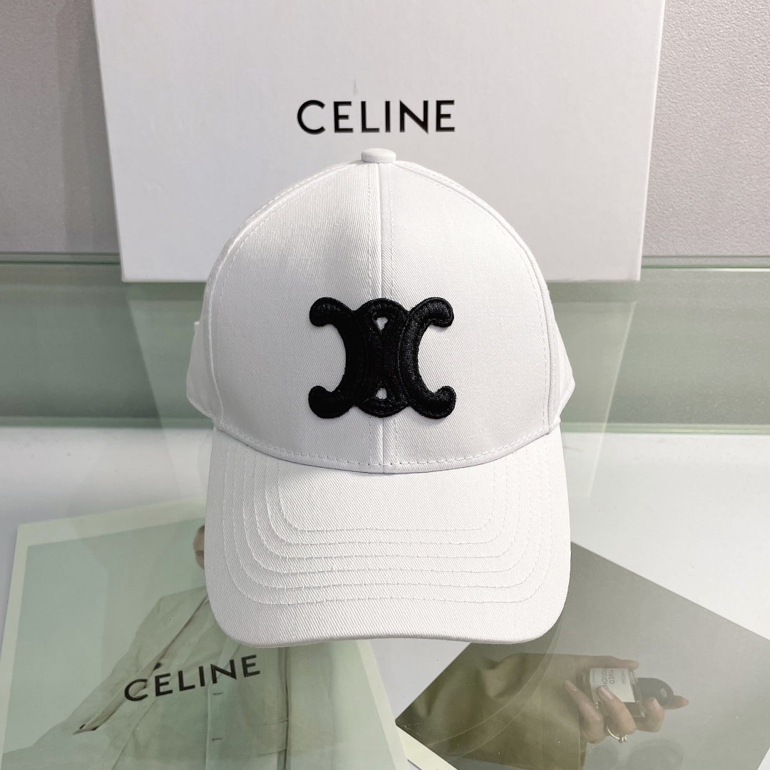 Celine Baseball Cap In Cotton White - Soul Replicas