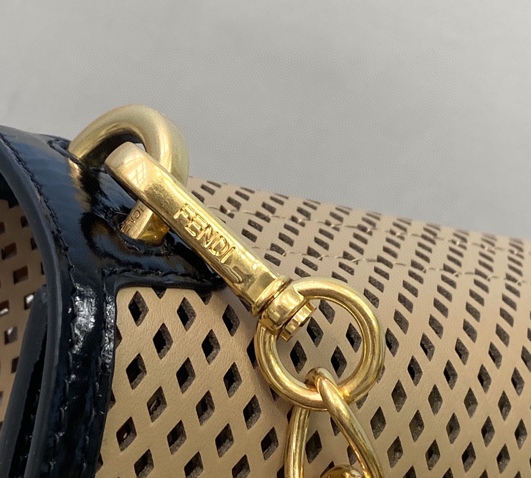 Fendi Medium Kan U Black and Brown Bag For Woman 25cm/10in - Soul Replicas