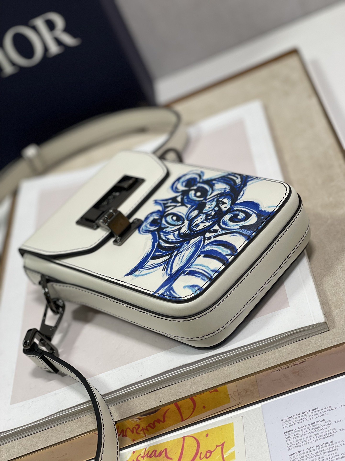 Christian Dior D-Bubble Bucket Bag White For Women 7.5in/19cm CD - Soul Replicas