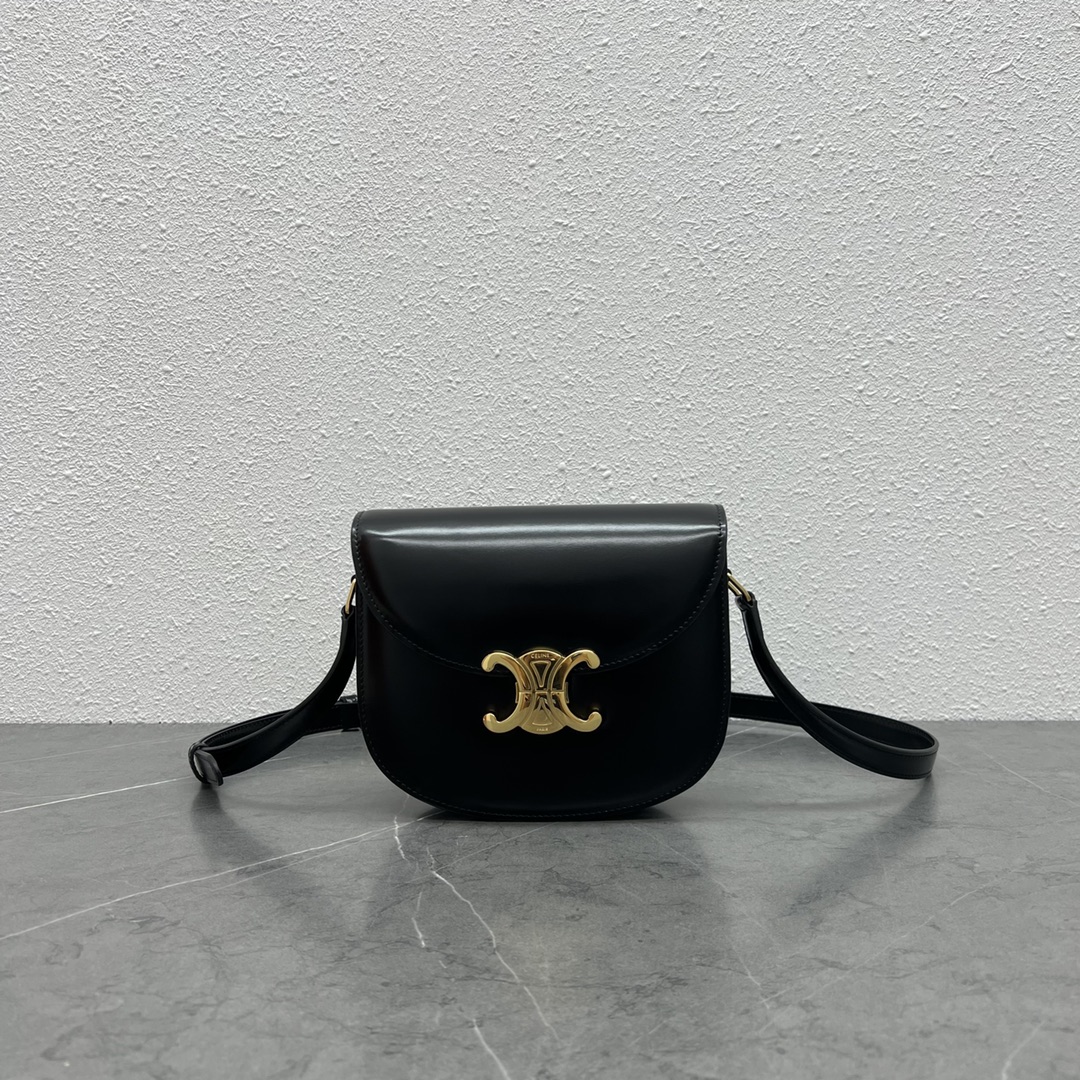Celine Teen Besace Triomphe Black For Women 4in/10cm 110413BF4.38NO - Soul Replicas