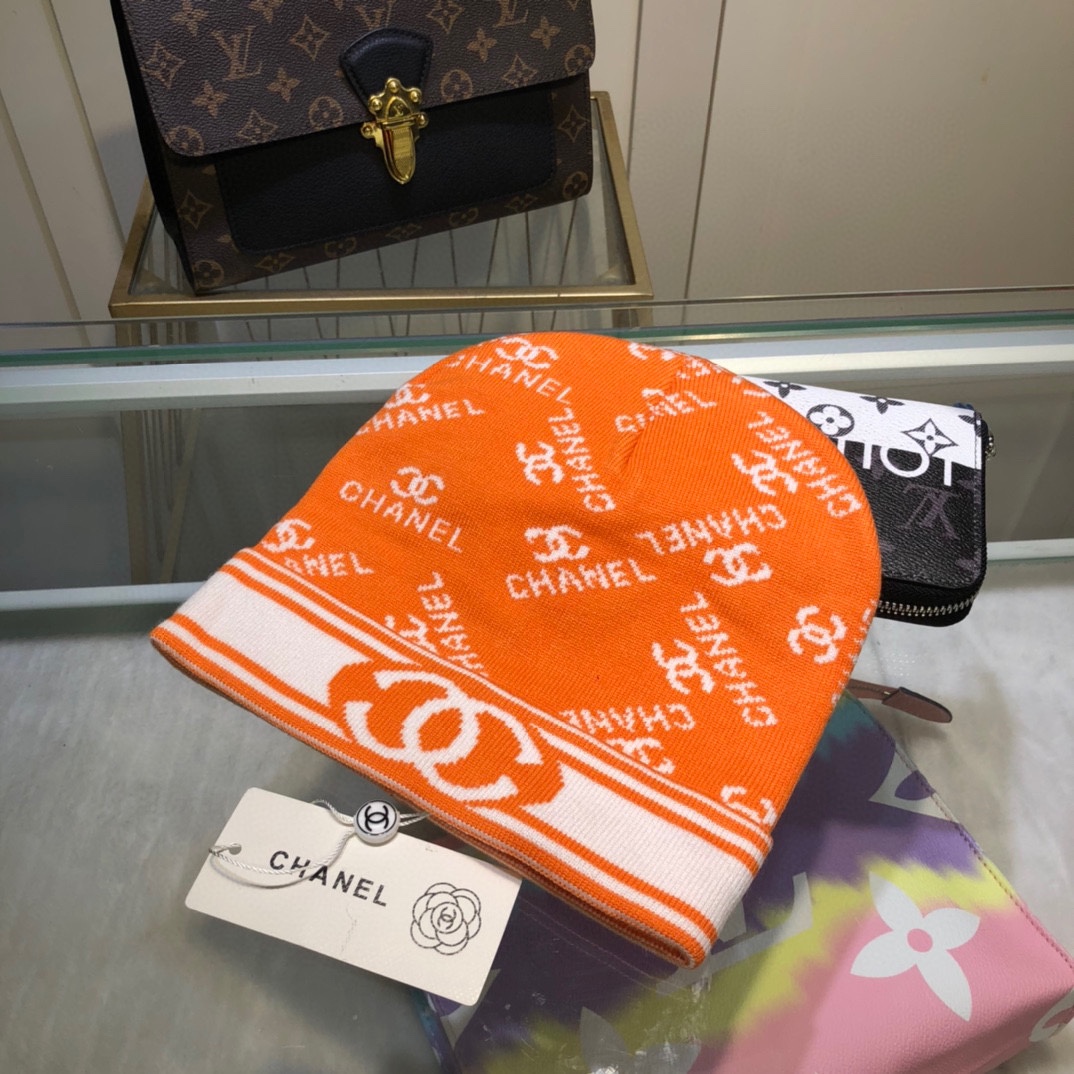 Chanel Beanie In Orange - Soul Replicas