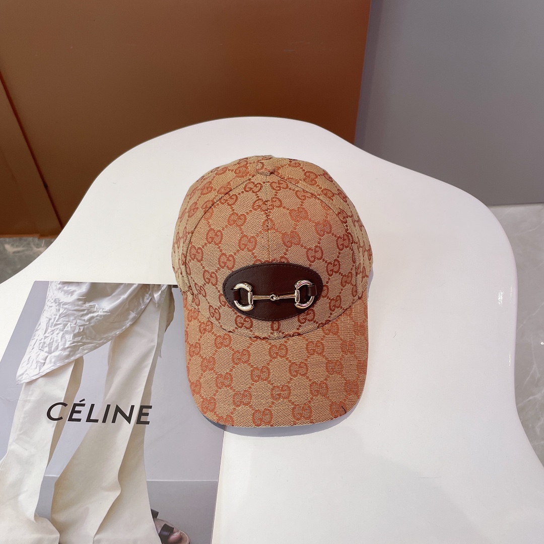 Gucci Canvas Baseball Hat With Horsebit Beige Gucci Hat - Soul Replicas