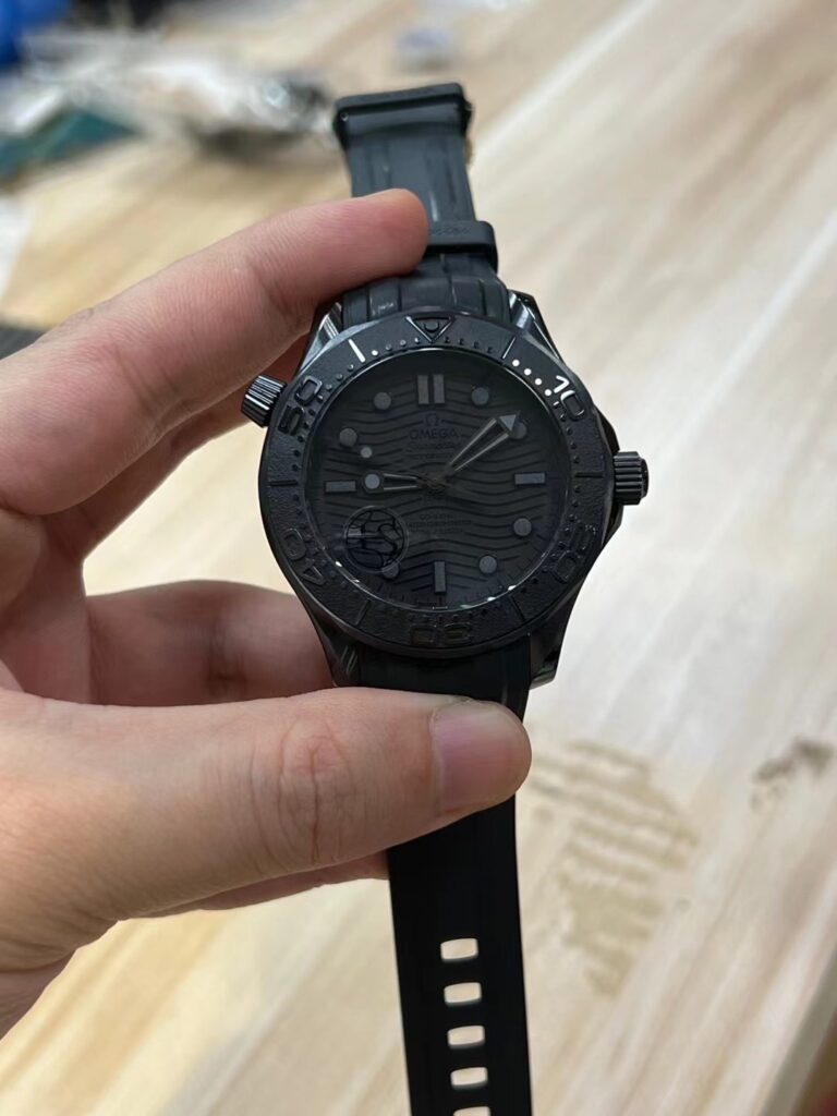 Omega Seamaster Replica Watch Black Ceramic Case Rubber Strap VS Factory 42mm - Soul Replicas