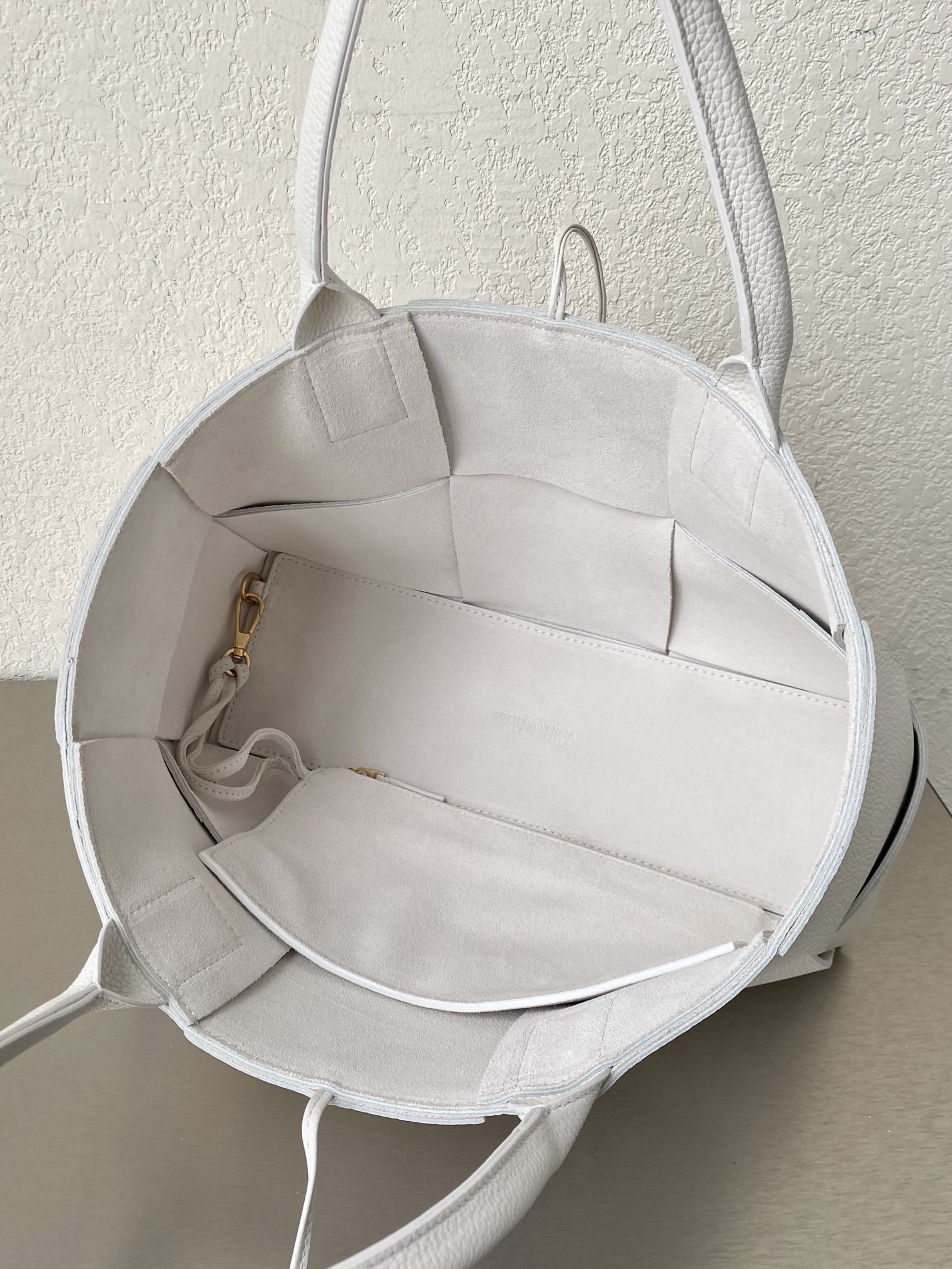 Bottega Veneta Arco Tote Bag For Women 11.8in/30cm In Chalk 652867VCP119009 - Soul Replicas