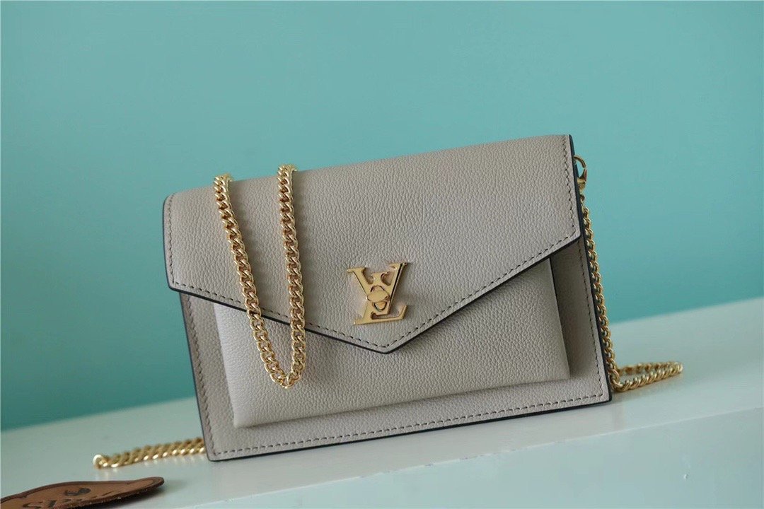 Louis Vuitton Mylockme Chain Pochette Grey For Women. Women-s Handbags. Shoulder and Crossbody Bags 7.5in/19cm LV  - Soul Replicas