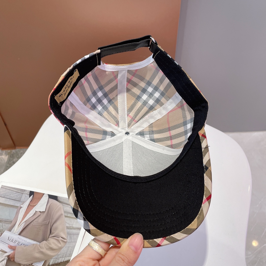 Burberry Monogram Motif Icon Stripe Cotton Baseball Cap Black - Soul Replicas