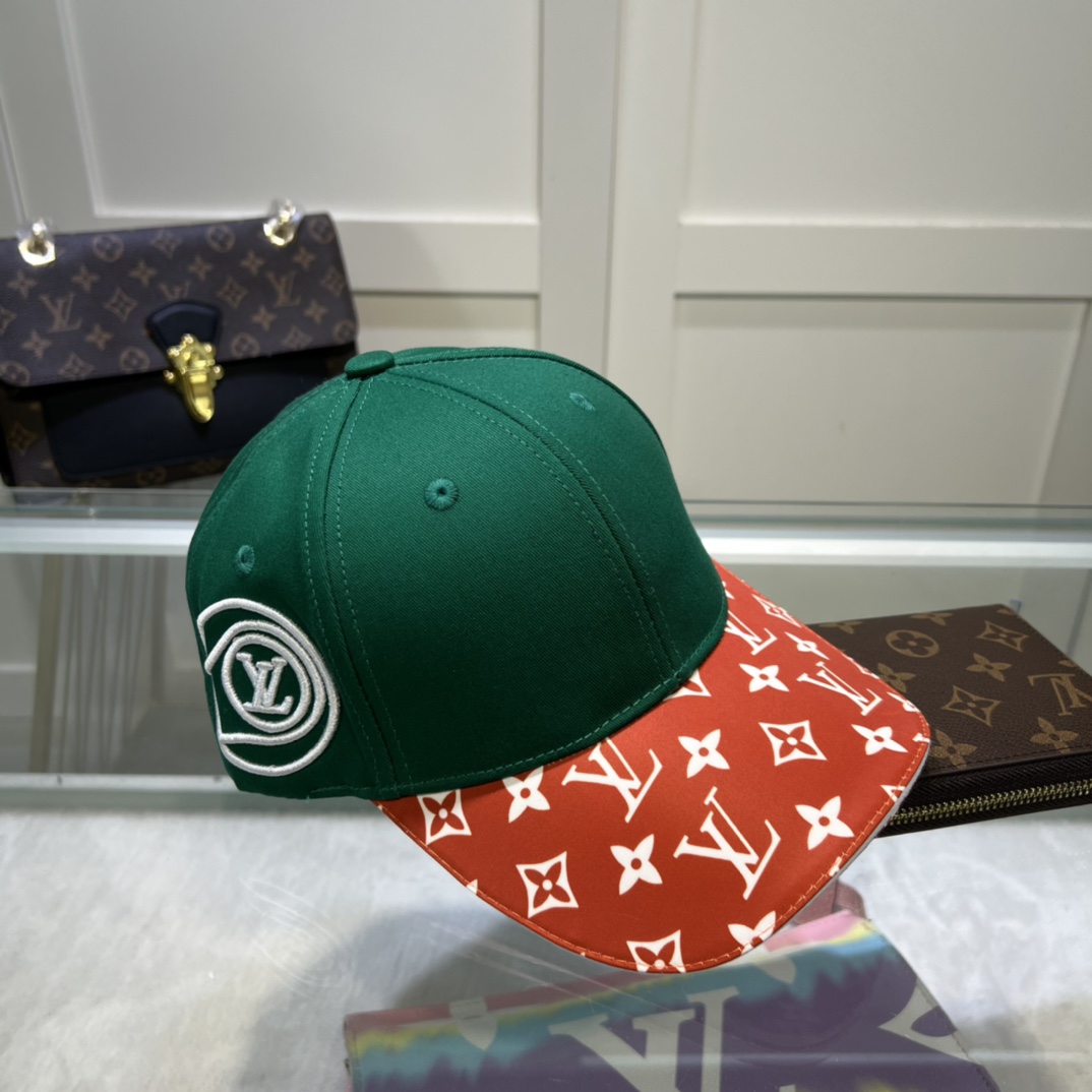 Louis Vuitton Match Cap Green/Red LV Cap - Soul Replicas