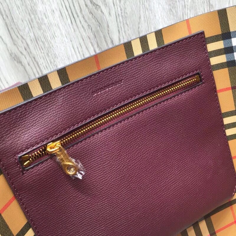 Burberry Small Embossed Crest Tote Purple For Women. Women-s Bags 13.8in/35cm - Soul Replicas